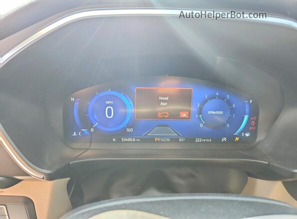 1FMCU9J93LUC18672 2020 FORD ESCAPE Blue Instrument cluster view