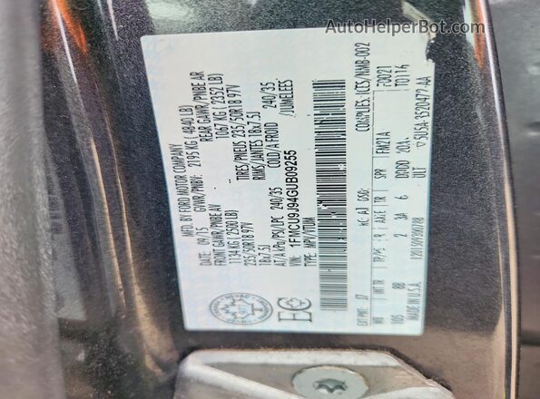 1FMCU9J94GUB09255 2016 FORD ESCAPE Серый Панорамный вид салона 360°