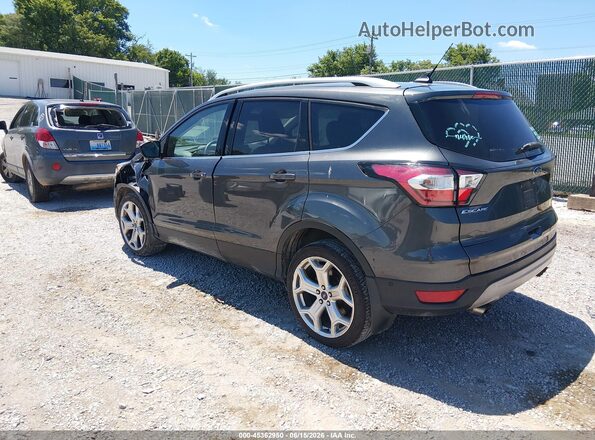 1FMCU9J95JUD19614 2018 FORD ESCAPE Gray Rear left