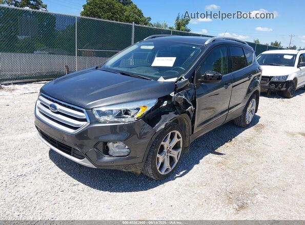 1FMCU9J95JUD19614 2018 FORD ESCAPE Gray Front left