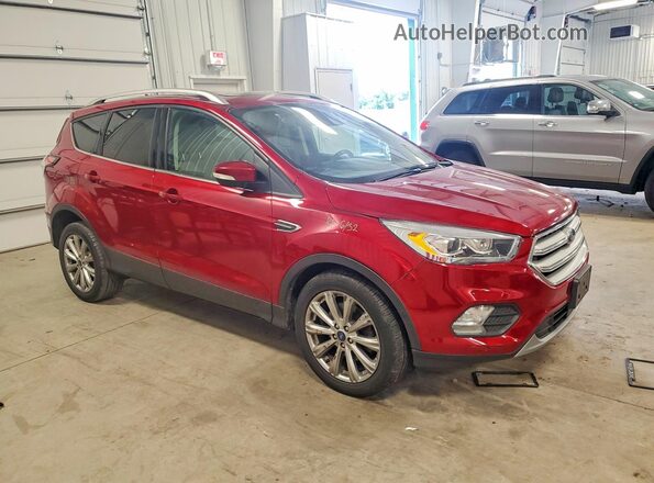 1FMCU9J95JUD21573 2018 FORD ESCAPE Красный Передняя правая четверть