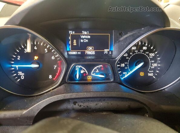 1FMCU9J95JUD21573 2018 FORD ESCAPE Красный Вид щитка приборов