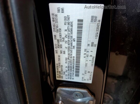 1FMCU9J96HUD53619 2017 FORD ESCAPE Black VIN կոդի պիտակի տեսք