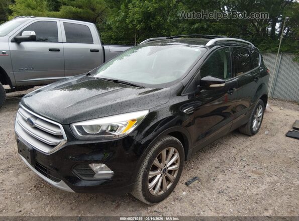 1FMCU9J97HUD86547 2017 FORD ESCAPE Black წინა მარცხენა ხედი სამი მეოთხედიდან