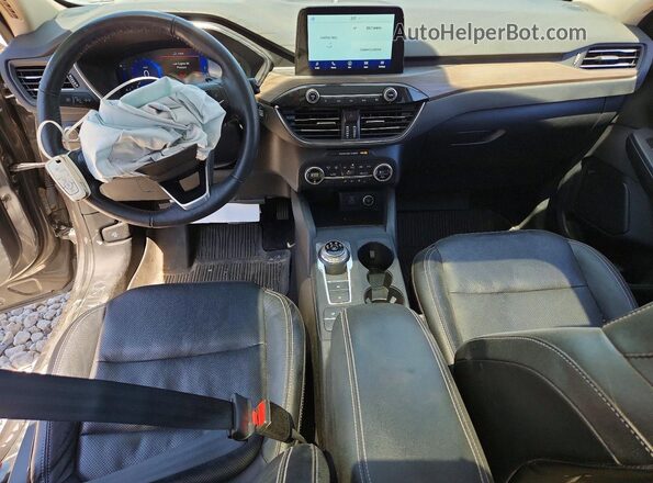 1FMCU9J98LUC75952 2020 FORD ESCAPE Серый Вид панели приборов