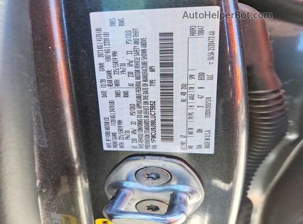 1FMCU9J98LUC75952 2020 FORD ESCAPE Серый Вид наклейки с VIN-кодом
