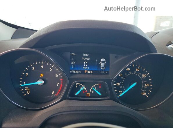 1FMCU9J99HUA64475 2017 FORD ESCAPE Blue Instrument cluster view