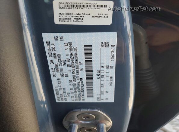 1FMCU9JA9SUB08735 2025 FORD ESCAPE Blue VIN კოდის სტიკერის ხედი