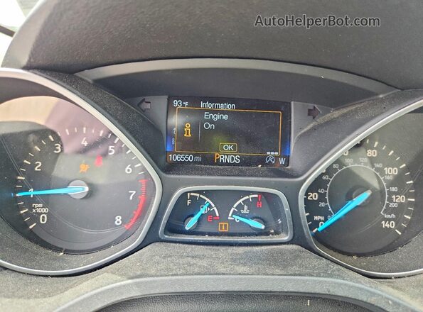 1FMCU9JD4HUC44449 2017 FORD ESCAPE Black Instrument cluster view