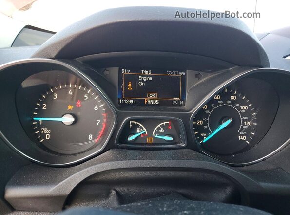 1FMCU9JD7HUD43203 2017 FORD ESCAPE Красный Вид щитка приборов