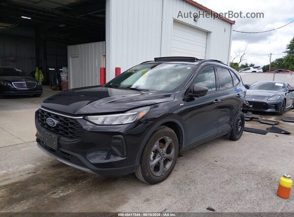 1FMCU9MN1SUA98538 2025 FORD ESCAPE Black წინა მარცხენა ხედი სამი მეოთხედიდან