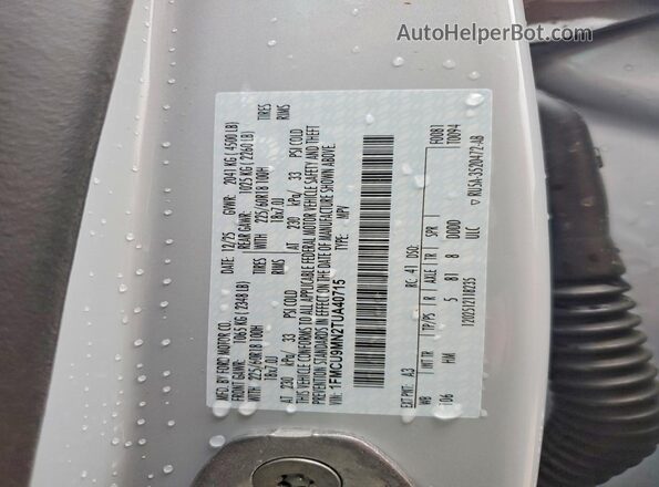 1FMCU9MN2TUA40715 2026 FORD ESCAPE Silver Շարժիչի բաժամունքի տեսք