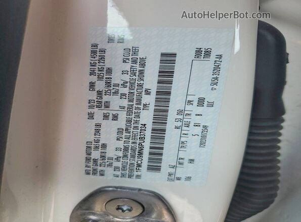 1FMCU9MN6PUB37034 2023 FORD ESCAPE Белый Вид наклейки с VIN-кодом