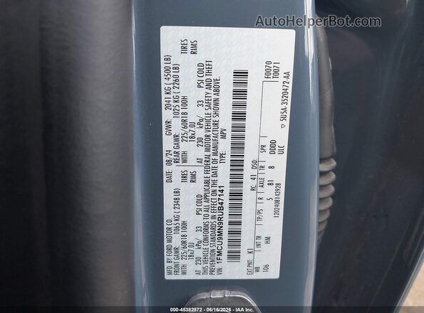 1FMCU9MN9RUB47141 2024 FORD ESCAPE Gray Widok komory silnika