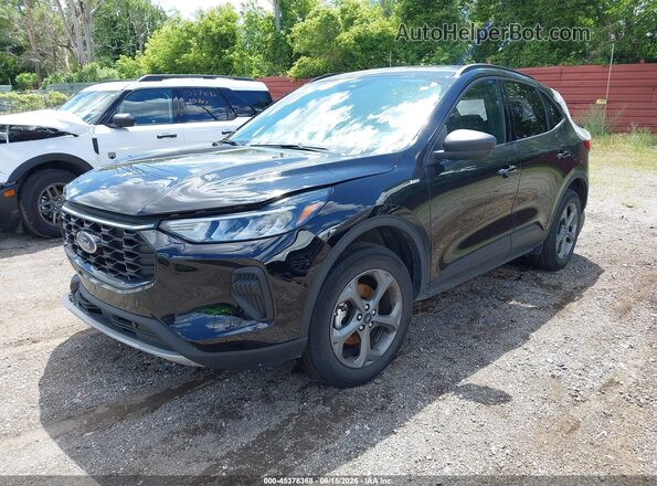 1FMCU9MN9SUA25465 2025 FORD ESCAPE Black Առջևի ձախ երեք քառորդ տեսարան