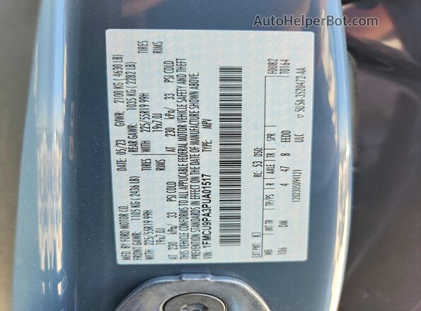 1FMCU9PA3PUA01517 2023 FORD ESCAPE Charcoal ძრავის განყოფილების ხედი