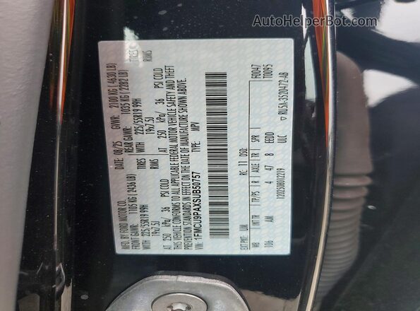1FMCU9PAXSUB50757 2025 FORD ESCAPE Black Vista de la etiqueta del VIN