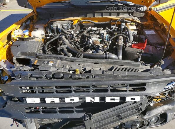 1FMDE5AP0NLB55371 2022 FORD BRONCO Yellow Widok komory silnika