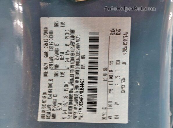 1FMDE5APXNLB44426 2022 FORD BRONCO Blue ძრავის განყოფილების ხედი