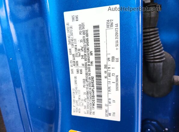 1FMDE5BH4PLB05292 2023 FORD BRONCO Blue 