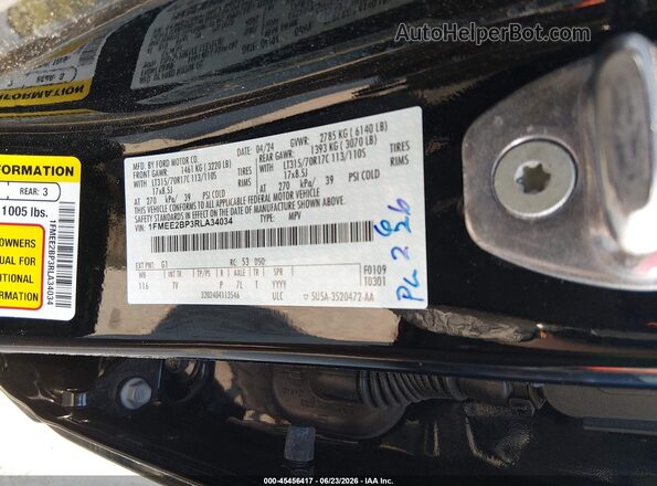 1FMEE2BP3RLA34034 2024 FORD BRONCO Black Vista del compartimento del motor