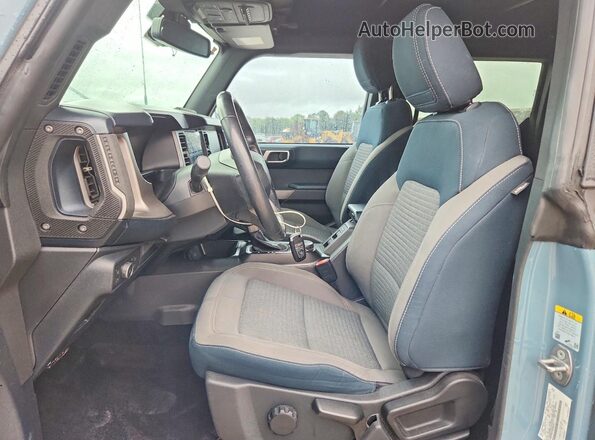 1FMEE5BP1NLB49162 2022 FORD BRONCO Blue Widok wnętrza z przodu