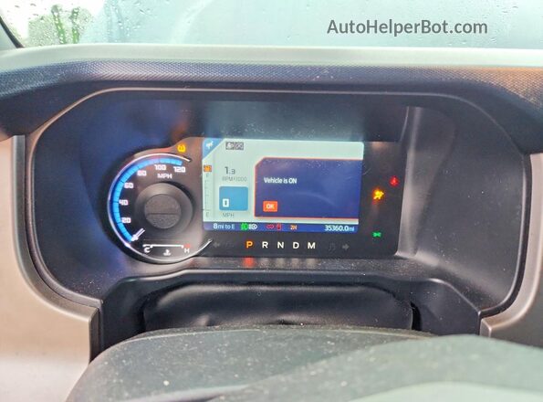 1FMEE5BP1NLB49162 2022 FORD BRONCO Blue Widok zestawu wskaźników