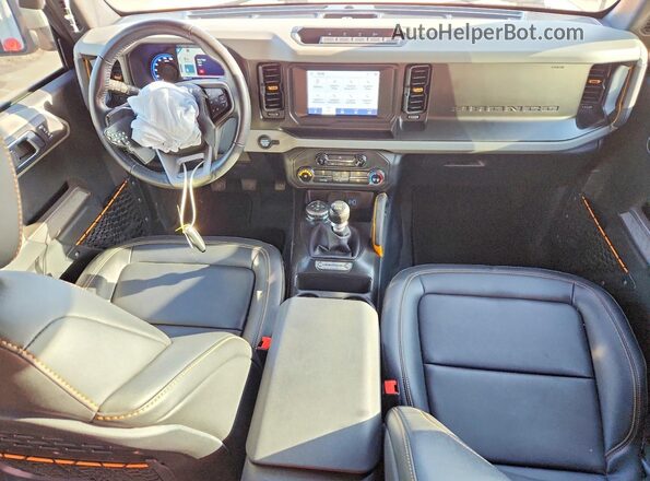 1FMEE5DH0NLB64600 2022 FORD BRONCO Orange Вид панелі приладів