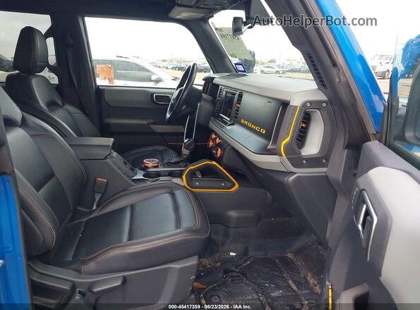 1FMEE5DH3NLB69158 2022 FORD BRONCO Blue წინა სალონის ხედი
