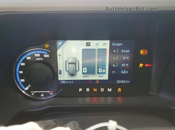 1FMEE5DP4NLA75667 2022 FORD BRONCO Green Widok zestawu wskaźników