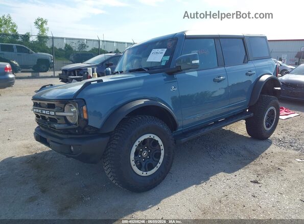 1FMEE5DP4NLB67894 2022 FORD BRONCO Blue წინა მარცხენა ხედი სამი მეოთხედიდან
