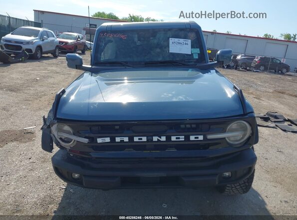 1FMEE5DP4NLB67894 2022 FORD BRONCO Blue ხელსაწყოთა პანელის ხედი