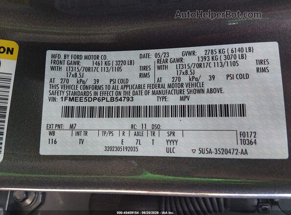 1FMEE5DP6PLB54793 2023 FORD BRONCO Gray ძრავის განყოფილების ხედი