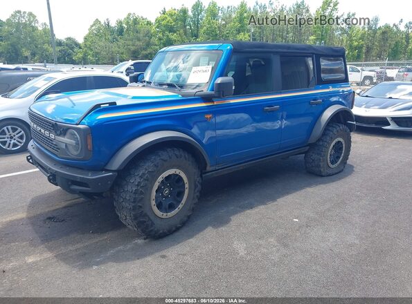 1FMEE5DP7MLA96401 2021 FORD BRONCO Blue Առջևի ձախ երեք քառորդ տեսարան