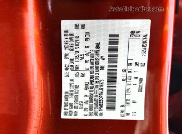 1FMEE5DP7NLB16373 2022 FORD BRONCO Red 