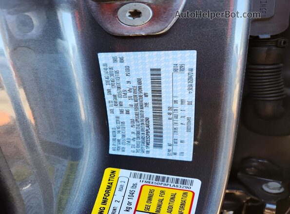 1FMEE5DP8PLA83290 2023 FORD BRONCO Gray Widok naklejki z numerem VIN