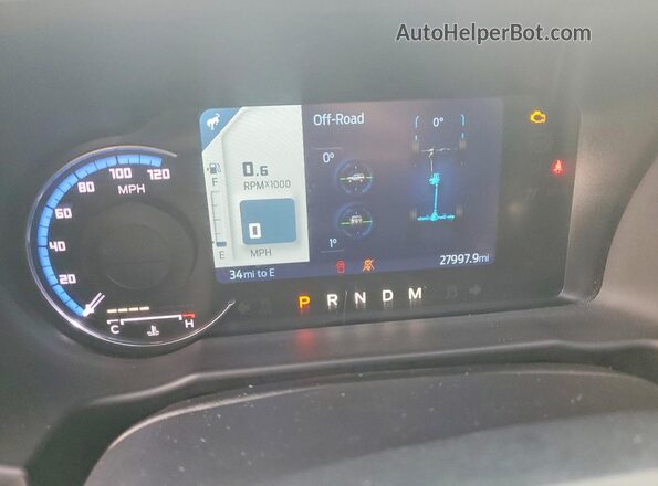 1FMEE5DP8PLC10572 2023 FORD BRONCO Blue ხელსაწყოთა პანელის ხედი