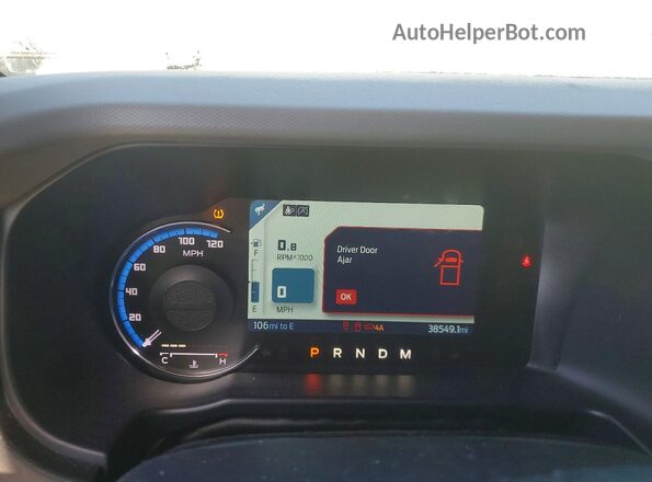 1FMEE5DP9NLB07366 2022 FORD BRONCO Gray Vista del cuadro de instrumentos