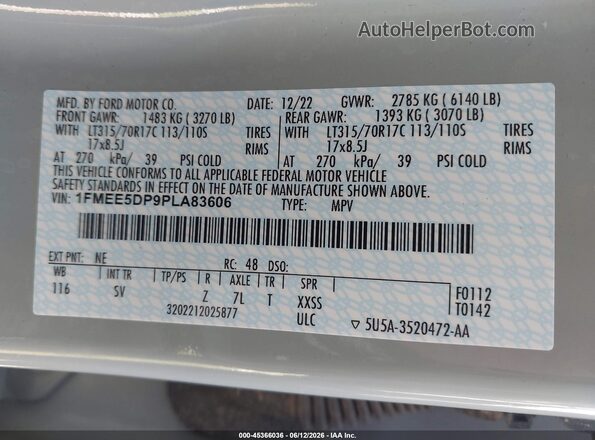 1FMEE5DP9PLA83606 2023 FORD BRONCO Light Blue ძრავის განყოფილების ხედი