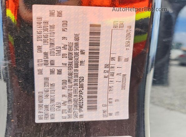 1FMEE5DPXPLB87523 2023 FORD BRONCO Black Панорамний вид салону 360°