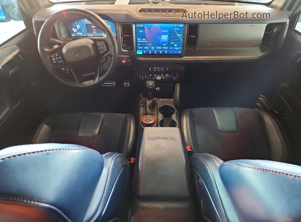 1FMEE5JR1NLA50358 2022 FORD BRONCO Blue Widok deski rozdzielczej