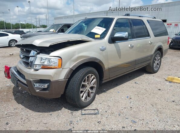 1FMJK1HTXHEA77939 2017 FORD EXPEDITION EL Коричневый Передняя левая четверть
