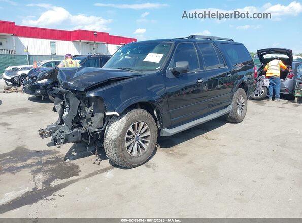 1FMJK1JT2GEF46255 2016 FORD EXPEDITION EL Black Առջևի ձախ երեք քառորդ տեսարան
