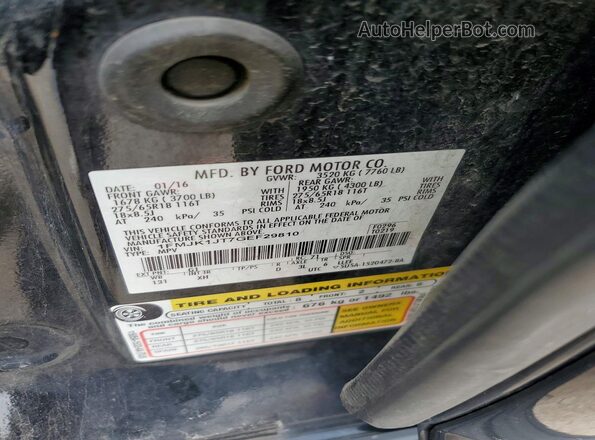 1FMJK1JT7GEF29810 2016 FORD EXPEDITION Черный Вид наклейки с VIN-кодом