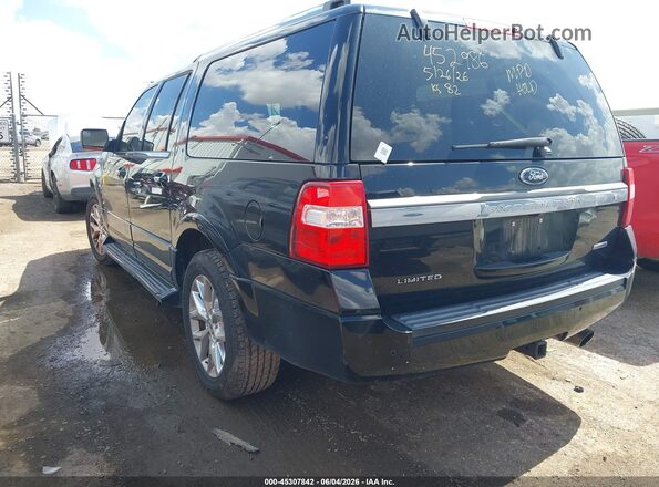 1FMJK1KT3GEF28037 2016 FORD EXPEDITION EL Черный Задняя левая четверть