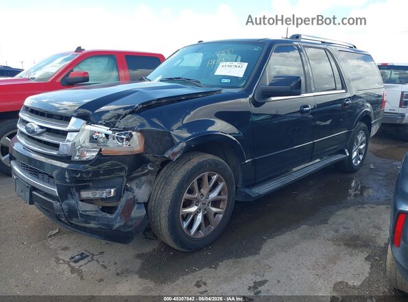 1FMJK1KT3GEF28037 2016 FORD EXPEDITION EL Черный Передняя левая четверть