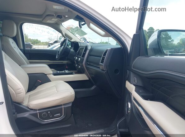 1FMJK1MT7KEA65275 2019 FORD EXPEDITION MAX White Widok wnętrza z przodu