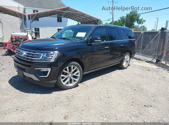 1FMJK2AT2JEA35397 2018 FORD EXPEDITION MAX Black წინა მარცხენა ხედი სამი მეოთხედიდან