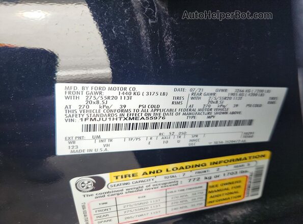 1FMJU1HTXMEA55976 2021 FORD EXPEDITION Black 