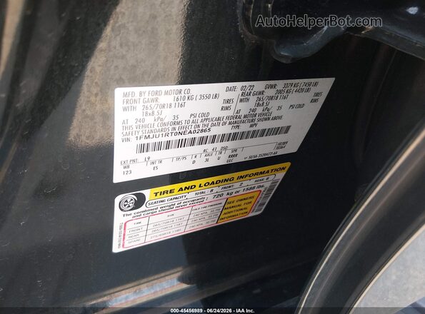 1FMJU1RT0NEA02865 2022 FORD EXPEDITION Gray Engine compartment view